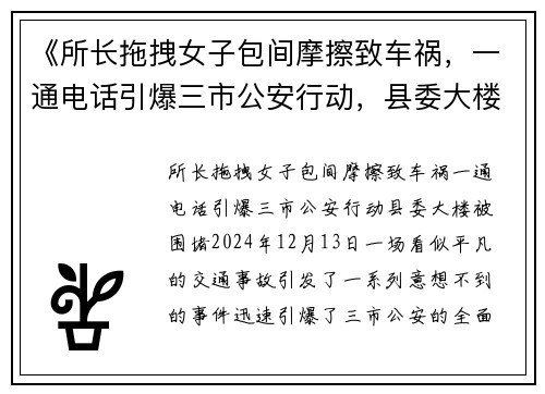 《所长拖拽女子包间摩擦致车祸，一通电话引爆三市公安行动，县委大楼被围堵》